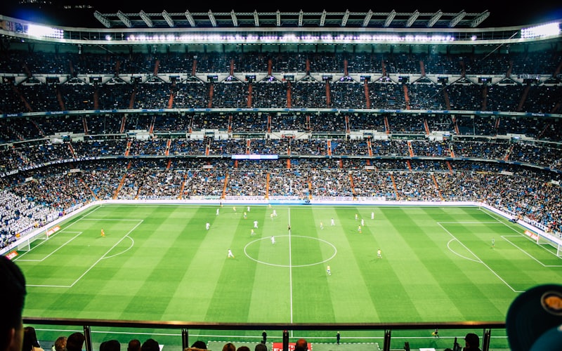 足球比赛中球员庆祝进球的激动时刻，全场球迷沸腾